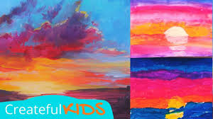 Artachieve offers interactive online art lessons for kids. How To Paint Sunsets Warm Vs Cool Color Theory Art Lesson For Kids Youtube