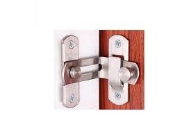 Look at pictures of different door lock types to find models that match your style. Wanlian 90 Degree Stainless Steel Latch Warehouse Door Right Angle Lock Flip Door Lock Curved Door Buckle Special Door Lock Matt Blatt
