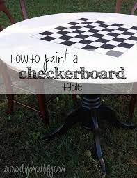 Amazing gallery of interior design and decorating ideas of black and white checkerboard coffee table in bedrooms, closets, living rooms by elite interior designers. Diy Checkerboard Table Diy Beautify Creating Beauty At Home