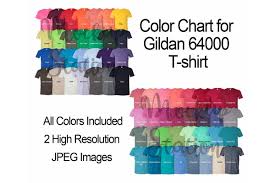 Color Chart For Gildan 64000 T Shirt Digital Color Chart