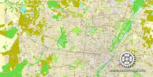 Check spelling or type a new query. Munich Munchen Germany Printable Vector Street Map City Plan V 2 Full Editable Adobe Illustrator
