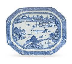 Unusual Chinese Export Blue And White Porcelain Production Soup Tureen Stand Late 18th Century Lot White Porcelain Chinese Export Blue And White