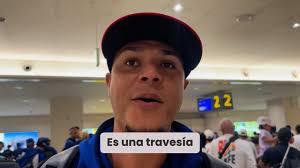 “Es una travesía descomunal”, Eddie González dirigente del Equipo Nacional  Sub 18 tras aterrizar en Okinawa, Japón para la #BaseballWorldCupU18 de la  @WBSC. 🇵🇷⚾️, #LosNuestros