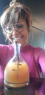 Relaxing after work with a cigar and drink