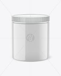 Glossy Protein Jar Mockup In Jar Mockups On Yellow Images Object Mockups