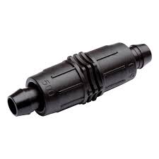 12 Pack 1/2 Inch Drip Irrigation Coupling Fittings with Anti-Drop Lock Nuts