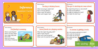 Students can answer on notebook paper and track the cards they have completed on the included recording sheet. Inference Picture Prompts Teaching Resources