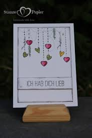 Stanzeherzpapier Hab Dich Lieb Karten Selber Basteln Karten Basteln Selber Basteln