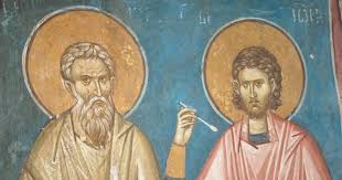 «τί σε νοιάζει και μη νομίζεις ότι αυτά που λέω, βασίλη χατζηνικολάου, που σε ευχαριστούμε και σήμερα (που) είσαι μαζί μας και μας εμπλουτίζεις με την όμορφη μουσική σου και πάλι, μη νομίζεις ότι αυτά που λέω και εγώ έτσι τα ζω. Giorth Shmera Eyresh Twn Timiwn Leipsanwn Twn Agiwn Anargyrwn Kyroy Kai Iwannoy