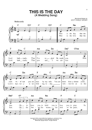 This Is The Day A Wedding Song Piano Songs Sheet Music Wedding Music Recessional Songs