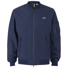 Lacoste Men S Zipped Bomber Jacket Mens Flight Jacket Blue Jacket Men Jackets