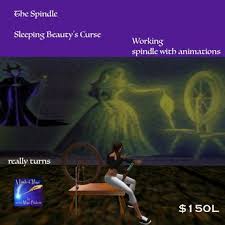 The good fairy, realizing that the princess would be frightened if alone when she awakens, uses her wand to put every living person and a. Second Life Marketplace The Spindle Sleeping Beauty S Curse Crate