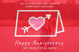 Happy anniversary to the cutest couple. Sweet 1st Wedding Anniversary Wishes For Your Wife True Love Words