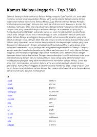 Kamus Melayu-Inggeris - OpenTran