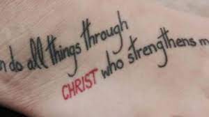 I am ready for anything and equal i have strength for all things in him that gives me power. 11 Meaningful I Can Do All Things Through Christ Tattoos