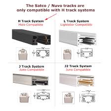 Nuov 2 Feet White Track Line For Track Lighting Heads Bulbamerica
