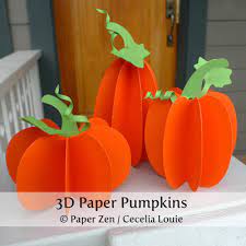 Download Welcome To Paper Zen Cecelia Louie 3d Paper Pumpkins Free Patterns