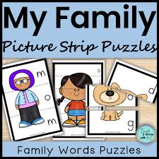 All About My Family Picture Strip Puzzles Back to School | Made By Teachers