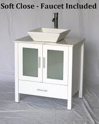 Vanity is a versatile choice to customize multiple bathroom settings. 30 Inch White Bathroom Vanity White Square Porcelain Vessel Style 30 Wx20 5 Dx36 H S2419ws