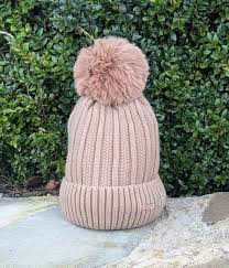 Pom Pom Lined Straight Cable Beanie