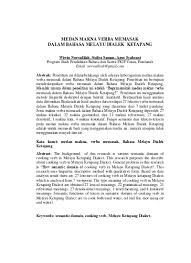 Istilah di atas tak sepenuhnya bahasa belanda melainkan sudah campuran 2. Semantik Bahasa Melayu Dialek Tanjung Balai