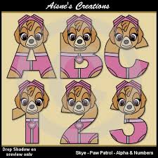 Check spelling or type a new query. Skye Paw Patrol Alphabet Letters Numbers Clip Art Etsy In 2021 Skye Paw Skye Paw Patrol Paw Patrol Alphabet Letters