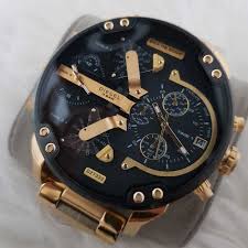 Jam Tangan Diesel Godzilla Diameter Besar Rantai Gold Di 2020 Godzilla Jam Tangan Diesel