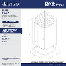 It measures 74.75'' h x 32'' w. Flex Shower Enclosure Backwall Base Kit Dreamline
