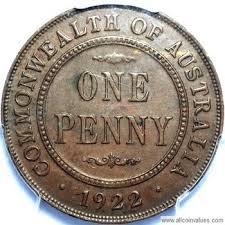 1922 Australian Penny Value