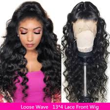Cindy Loose Wave 13x4 Lace Front Wig Invisible Knots In 2020 Lace Front Wigs Curly Human Hair Wig Human Hair Lace Wigs
