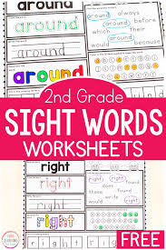 free printable second grade sight word worksheets