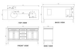 Replaces new vanity top complete @ drain/water supplies 72 Inch Idaho Vanity Dark Espresso Vanity Espresso Double Vanity