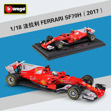 It was unveiled on february 24, 2017, with sebastian vettel and kimi räikkönen as the team's drivers. Bburago 1 18 Formula Racing Car Sf70h 2017 F1 Static Simulation Alloy Model Car Diecasts Toy Vehicles Aliexpress