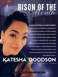 HUSD BISON FOR THE MONTH OF SEPTEMBER!!!! These Bison are curious, capable,  and sincere about their School of Divinity experience! Help us affirm them  as they continue to press forward in their