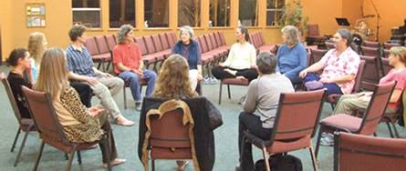 Image result for sitting in chairs at the prayer meeting"