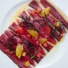 Carpaccio De Magret De Canard Et Vinaigrette D Agrumes Menubistronomique Mavieencrue Carpaccio Agrumes Canard Duck Franckmen T Cuisine Food Cooking