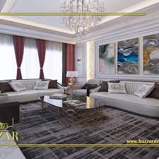 صاله نيوكلاسيك يتميز تصميمها بالفخامه تم اختيار اللون البيج لطلاء الجدران وفي توزيع الاضاءه قد اختارنا مجموعه من ال Luxury Design Design Suites Luxury Bathroom