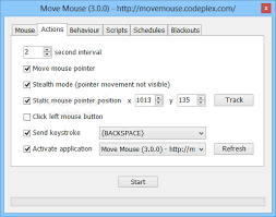Simple software to move mouse automatically and click wherever you want it to. Download Move Mouse 3 6 0