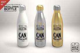 Metal Drink Bottle Mockup Bottle Mockup Drink Bottles Bottle