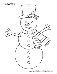 20+ snowman templates, crafts & colouring pages if you are artistic and like to spend time making cartoons like snowmen, you can download and use the free snowman templates and snowman coloring pages which are available for free on the internet to create awesome looking snowmen easily. Snowman Free Printable Templates Coloring Pages Firstpalette Com