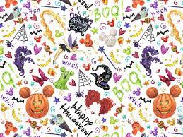 Disney Halloween Mickey Sanderson Sisters Pumpkin Seamless Pattern Halloween Wallpaper Iphone Disney Halloween Halloween Desktop Wallpaper