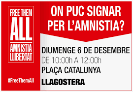 El vicepresident d'òmnium, marcel mauri, ha advertit al president espanyol, pedro sánchez, que si rebutja una llei d'amnistia per als represaliats independentistes ho estarà fent contra una majoria de la ciutadania catalana: Llagostera Per La Independencia Beitrage Facebook