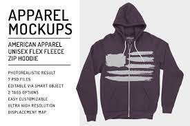 Download Zipup Hoodie Flex Fleece Mockups In Apparel Mockups On Yellow Images Creative Store