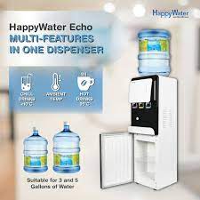 Hot, Cold and Ambient Water Dispenser with Bottom Storage Cabinet