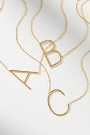High quality gold plated steel durable chain. Block Letter Monogram Necklace Anthropologie