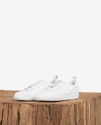 leather trainers off white delaver comptoir des cotonniers