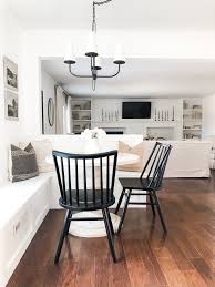 Rooms larger than this rarely require chandeliers more than 32 inches wide, unless their ceilings are quite high. How High To Hang A Chandelier Over A Table Our New Kitchen Nook Chandy Marly Dice