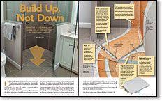Curbless Shower Build Up Not Down Bathroom Construction Bath Remodel House Bathroom