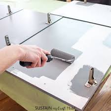 When you paint laminate kitchen cabinets you need a good primer. How To Paint Kitchen Cabinets Without Sanding Sustain My Craft Habit