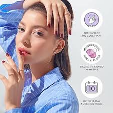 imPRESS KISS Color Press-On Nails, Nail Kit, PureFit Technology, Short  Length, “Never Too Navy”, Polish-Free Solid Color Manicure, Includes Prep  Pad, ...